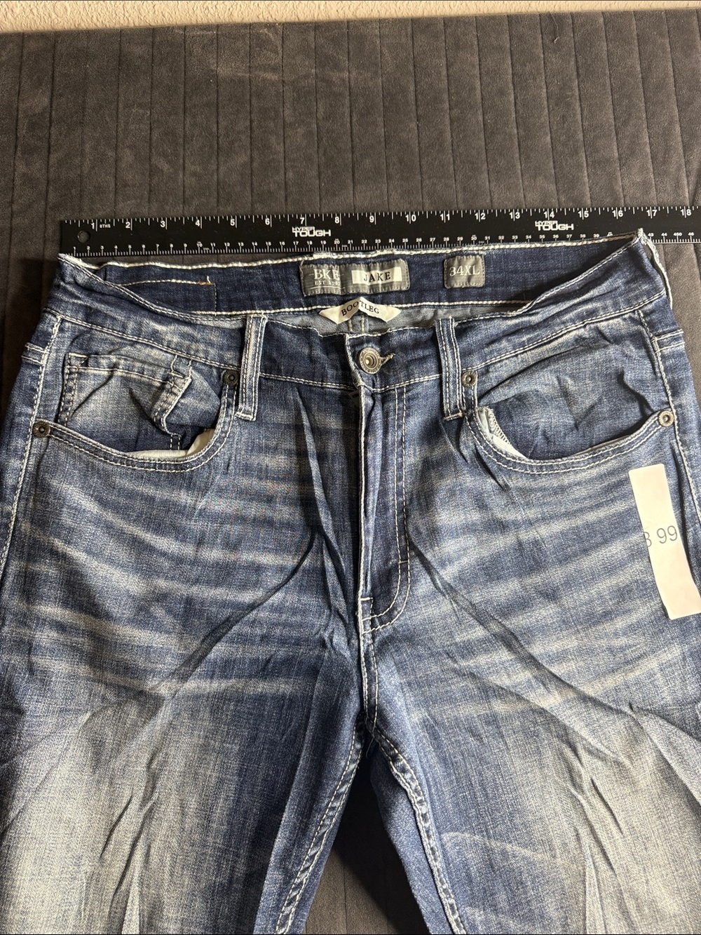 BKE Men's Light Wash Blue Slim Jeans 99 - Picture 2 of 4